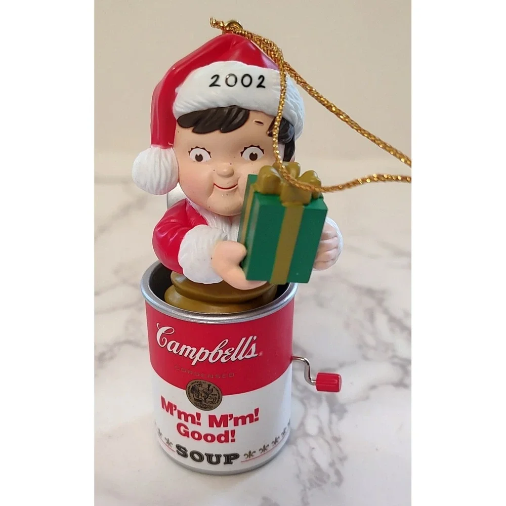 Campbell Soup Kids Christmas Ornament Boy in jack in the Can box B5